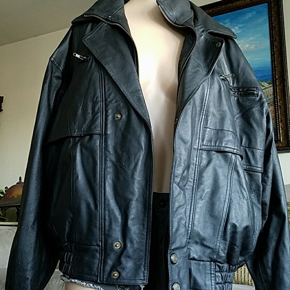 MEN'S SCORPIO USA DOUBLE COLLAR LEATHER JACKET